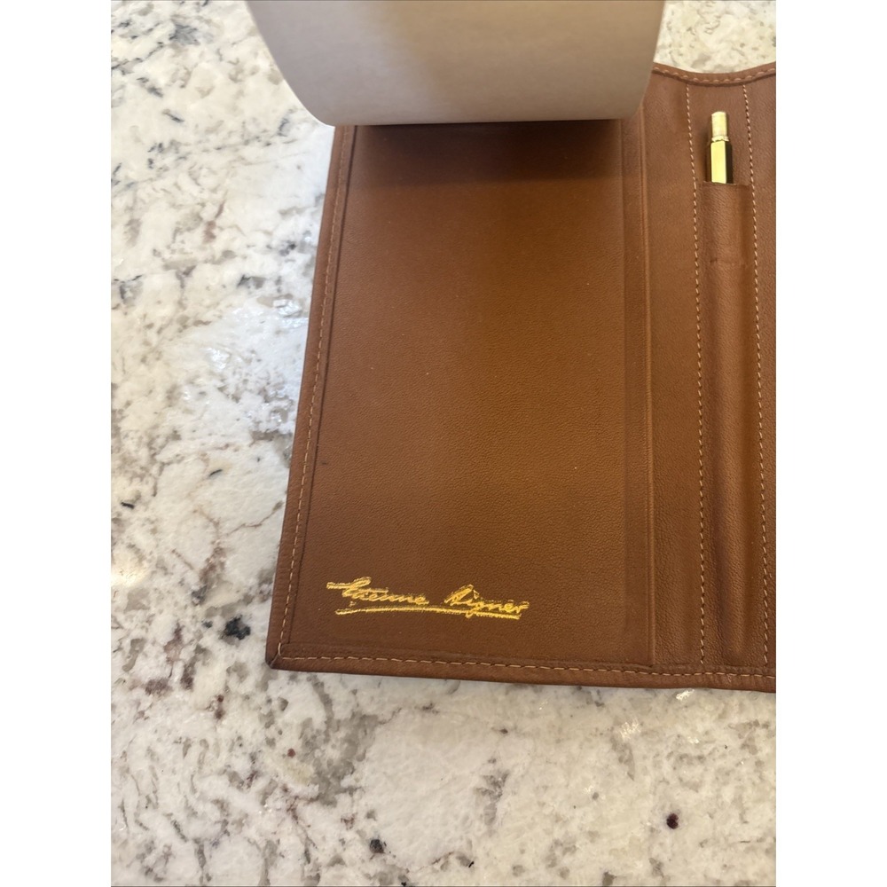 Vintage Etienne Aigner Leather Small Appointment note Book Organizer Pen Purse - Picture 12 of 16